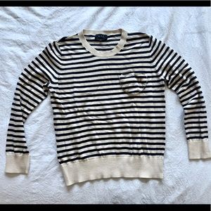 A.P.C. Striped Sweater with Heart Pocket